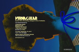 Flyer for Bocafloja Vernacular/New York event 